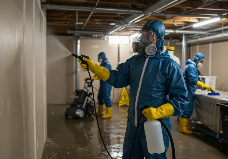 Basement Sanitization and Antimicrobial Treatment process in Clarkston, GA